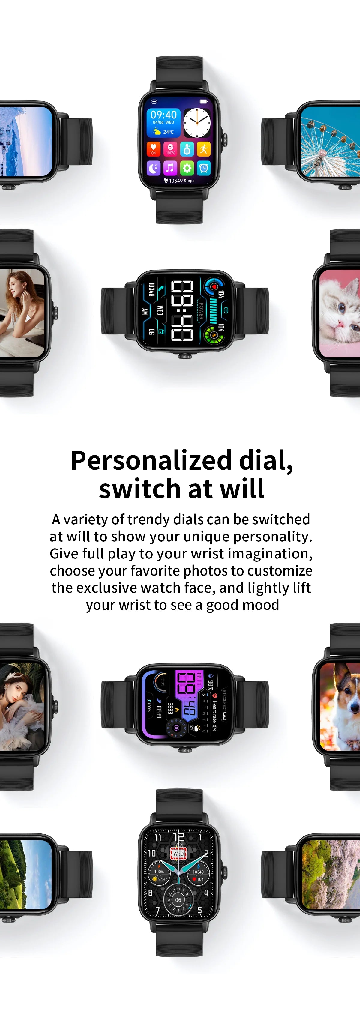 2026 Smart Watch for Men Women Fitness Tracker with Heart Rate/Sleep Monitor Activity Tracker 1.83" HD Waterproof Watch