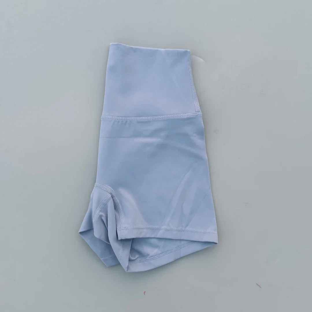Solid Color Women Fitness Sport Shorts High Waist Athletic Yoga Shorts/Leg Cycling Comprehensive Training Jogging Squat