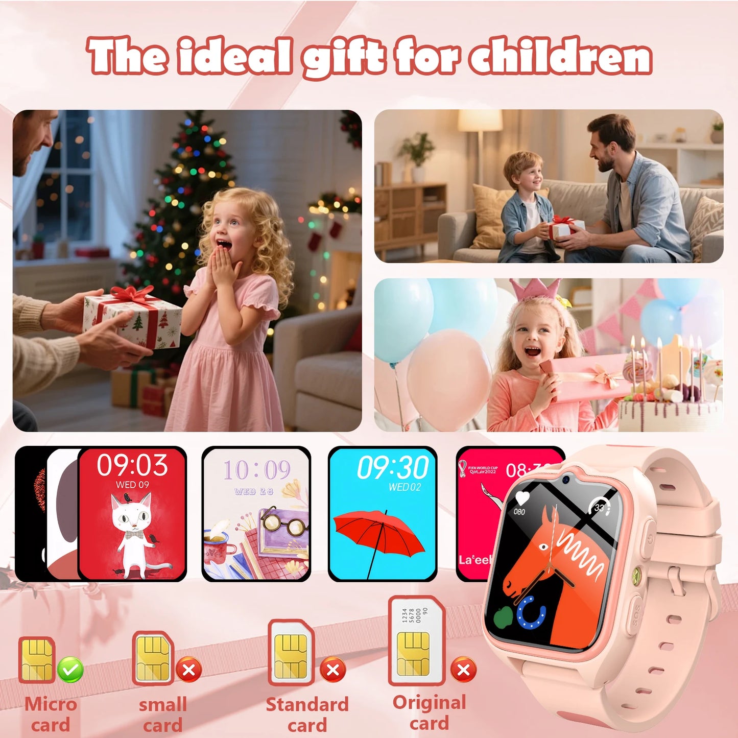 Blackview Z30 Kids Smart Watch Waterproof Video Monitor Tracker/4G Call SOS GPS Location Digital Watches for Children