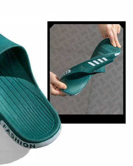 Fashion Men's Slippers PVC Soft Sole Non-slip Slides Casual/Outdoor Flip Flops Home Slippers New