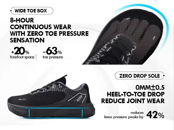 Wide Toe Box Shoes Women Arch Support Wide Sneakers for Running/Walking Athletic Tennis Orthopedic Plantar Fasciitis