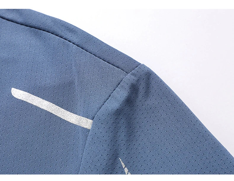 CHRLCK Men's Running Quick Drying T-shirts Breathable Hiking/Fishing Tees Soft Elasticity Outdoor Sports Short Shirt Summer