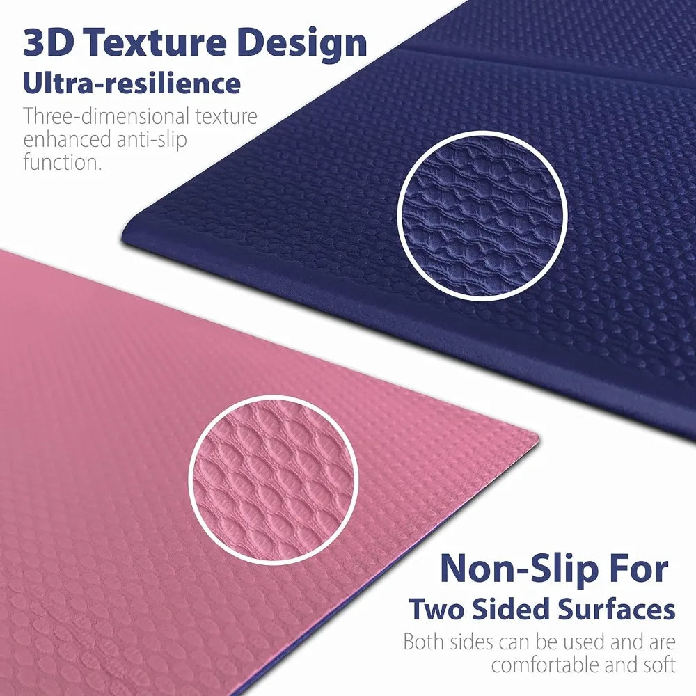 Foldable Yoga Mat - 6mm & 8mm Thick Lightweight/and Easy to Store Anti-Slip Folding