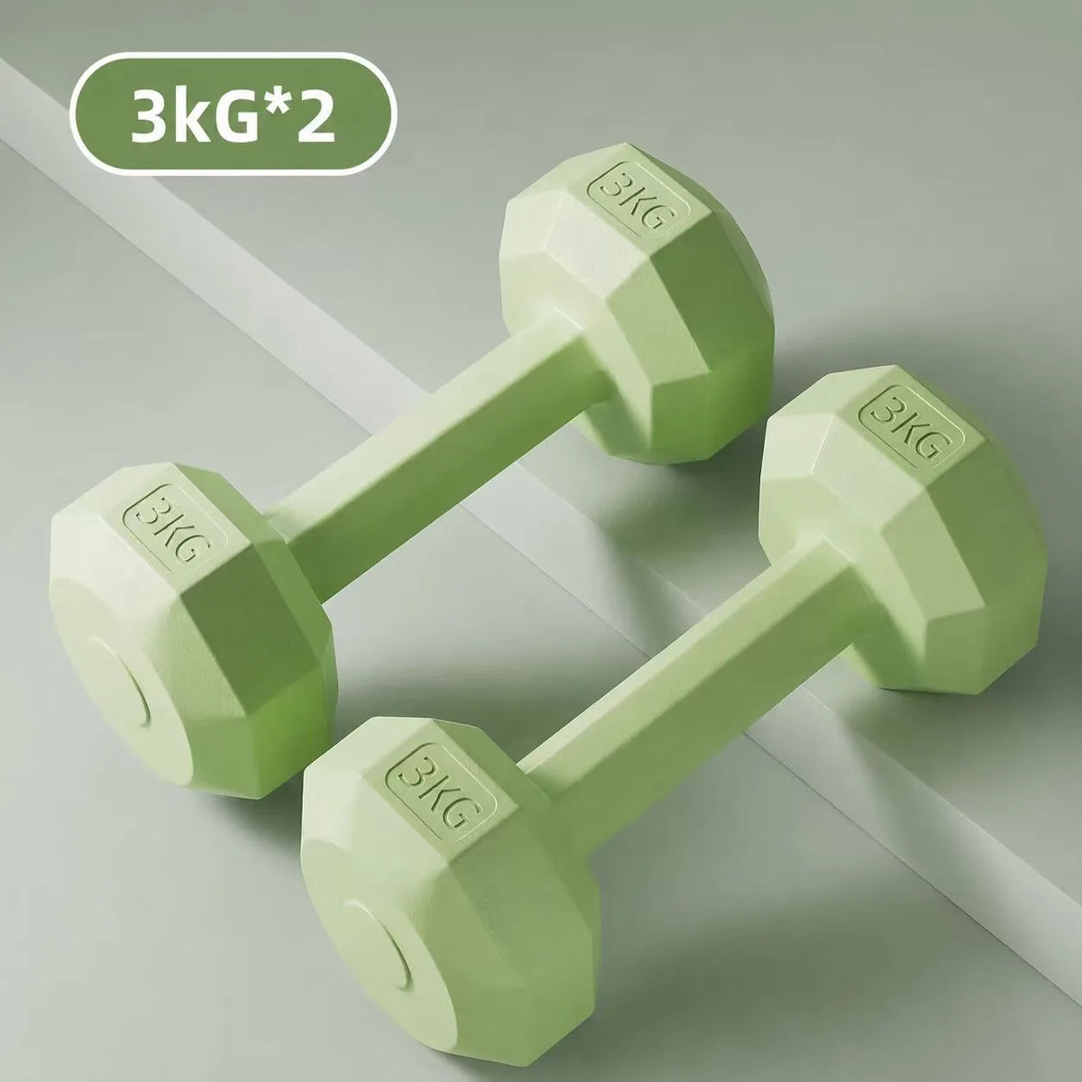 Pack of 2 6.61LB stylish dumbbells Smooth non-slip coating/durable cement fitness equipment, stylish strength training gadgets
