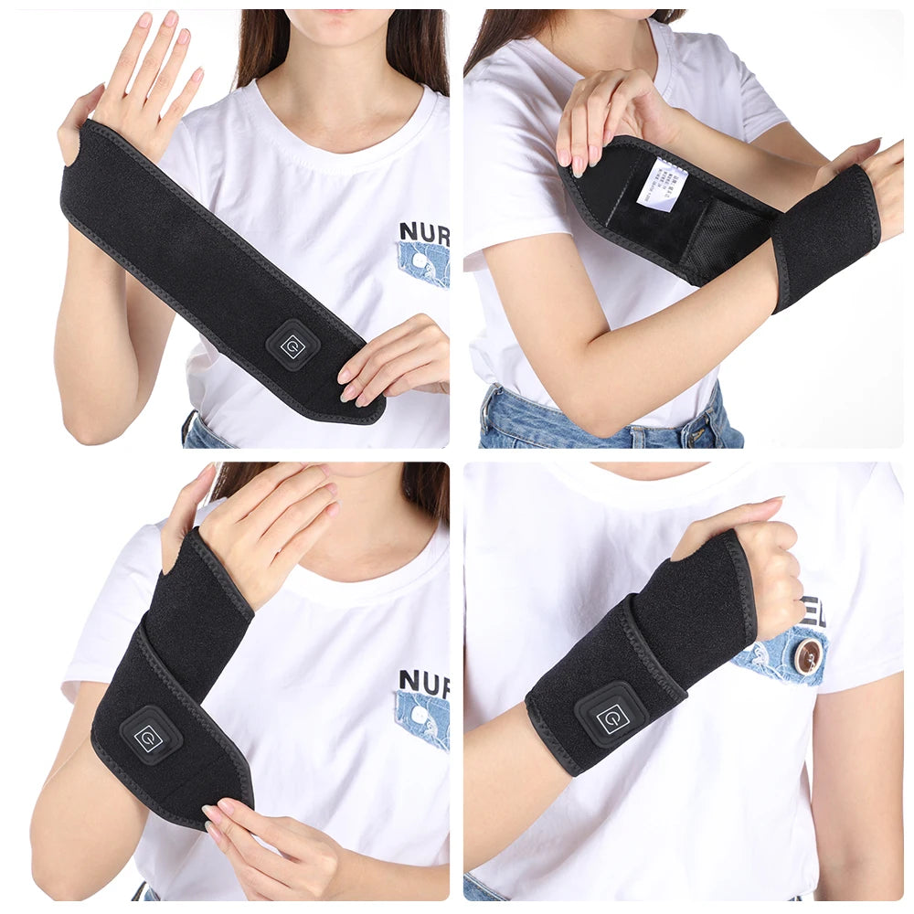 Hand Massager for Arthritis Wristband Physiotherapy Hot Compress/Wrist Massager Sports Fitness Joint Pain Relief Support