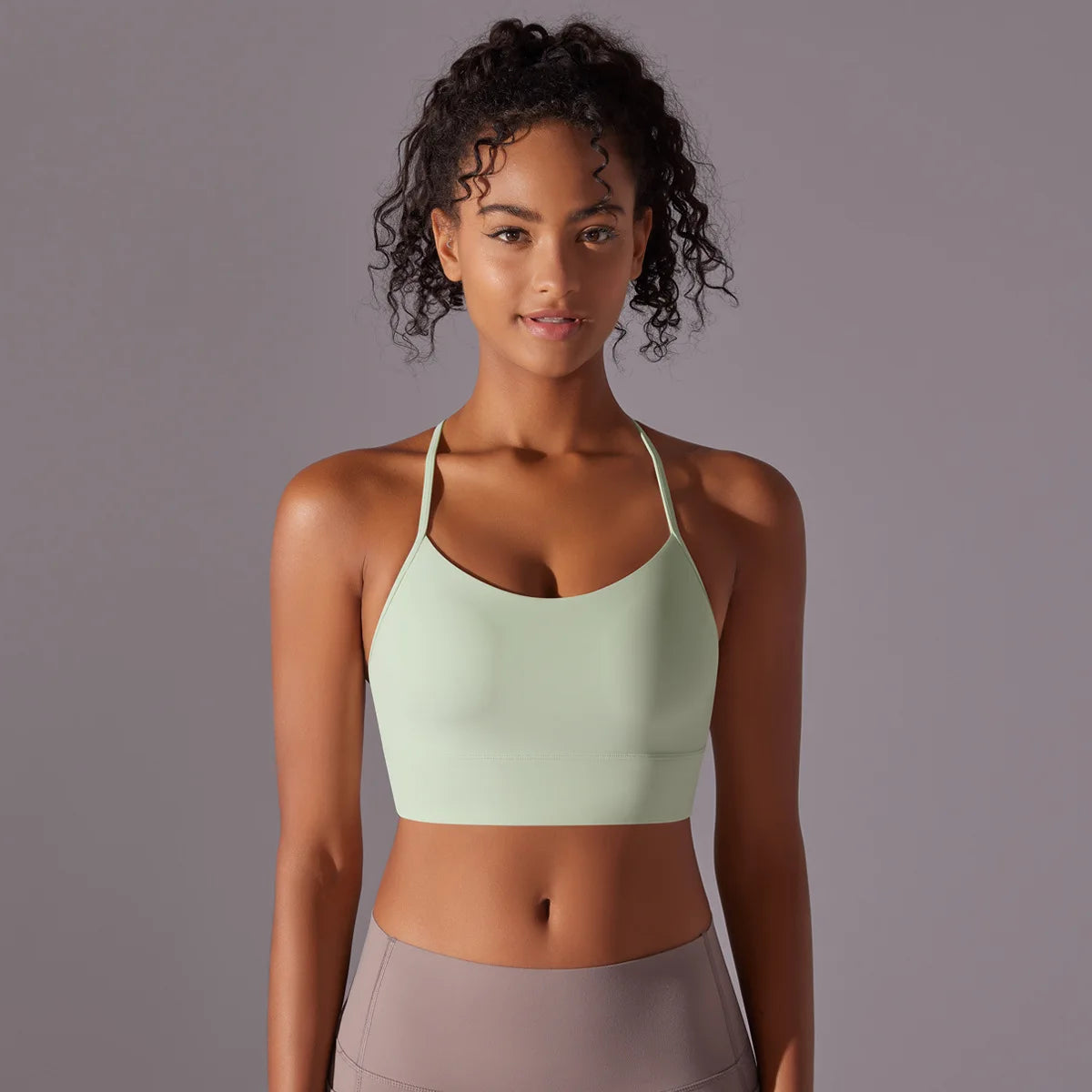 Women Sport Bra Fitness Yoga Top Underwear Soft Y Line Back Running/Gym Crop Top Workout Bra With Chest Pad Push Up Yoga Bra