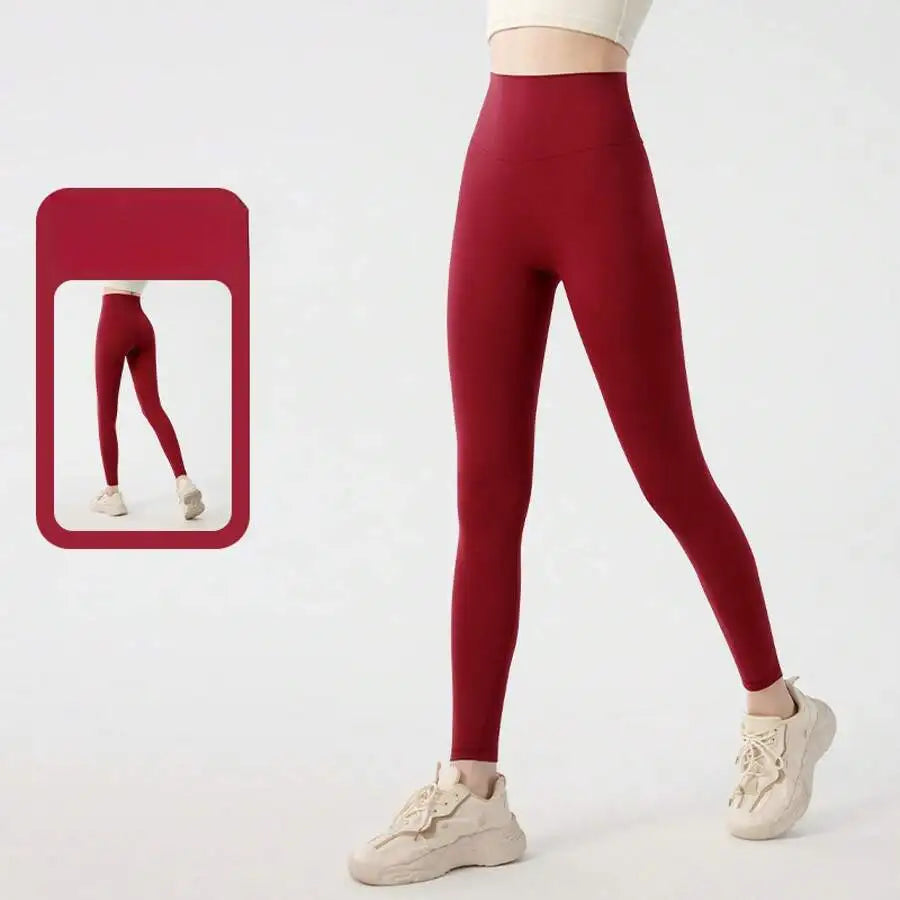 Women High Waist Peach Butt Lifting Scrunch Yoga Leggings/Compression Running Gym Tights Quick Dry Elastic Sports Pants