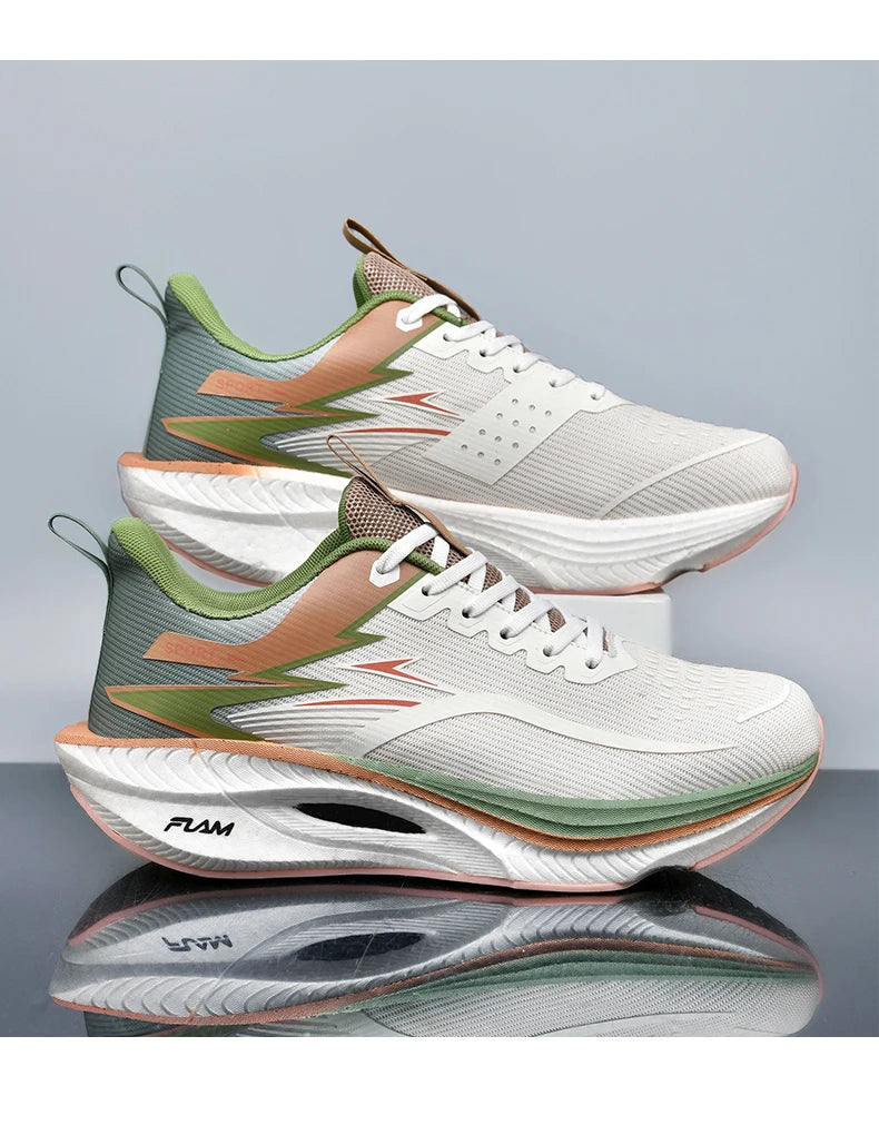 Men Sports Running Shoes Marathon Air Cushion Breathable Lightweight/Comfortable Women Outdoor Athletic Sneakers Jogging Shoes