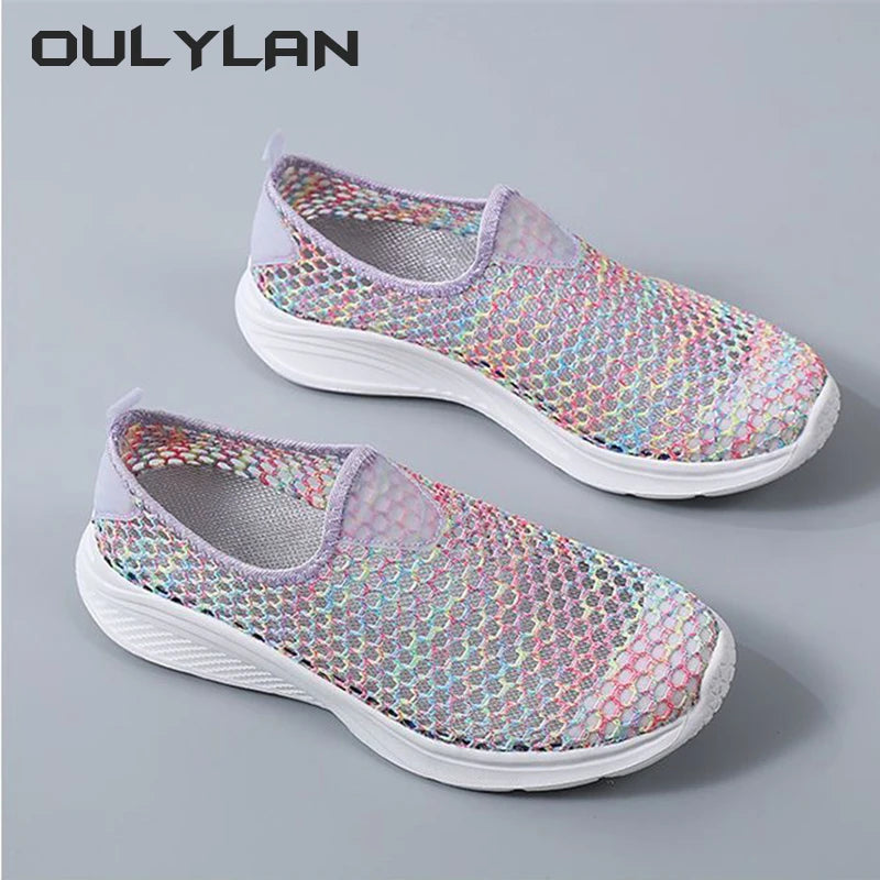 Lightweight Shoe Women's Shoes Summer Breathable Thin Mesh/Casual Shoes Soft Soled Sneakers Women Shoes