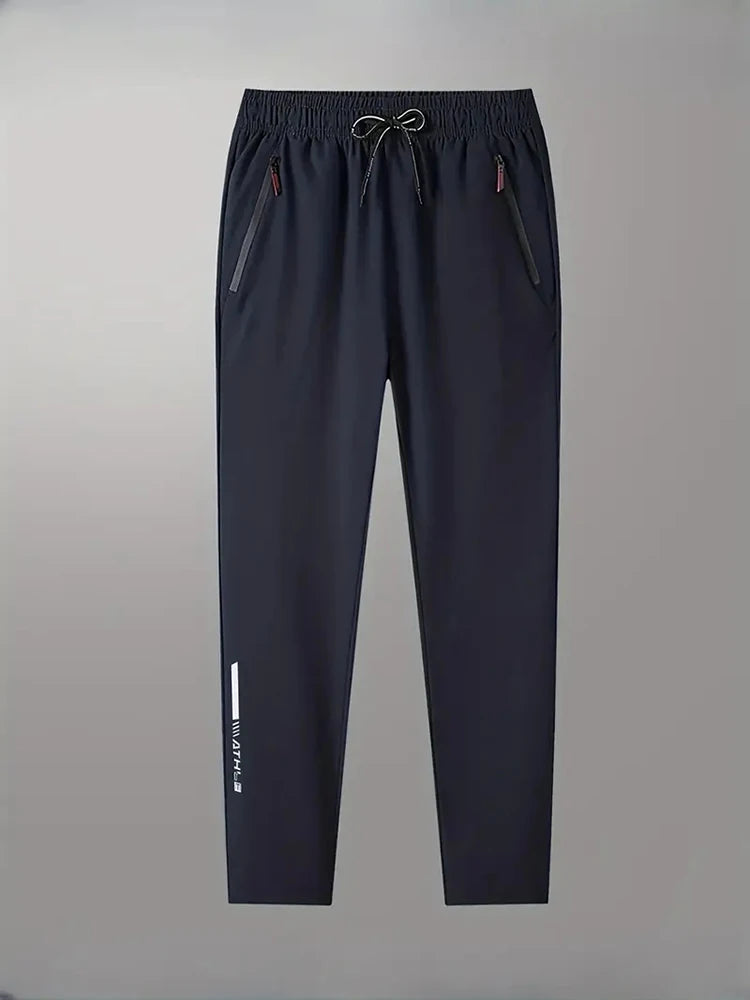 Men's Casual Straight Long Pants Stretch Elastic Waist Jogger/Classic Blue Black Gray Male Brand Trousers Plus Size