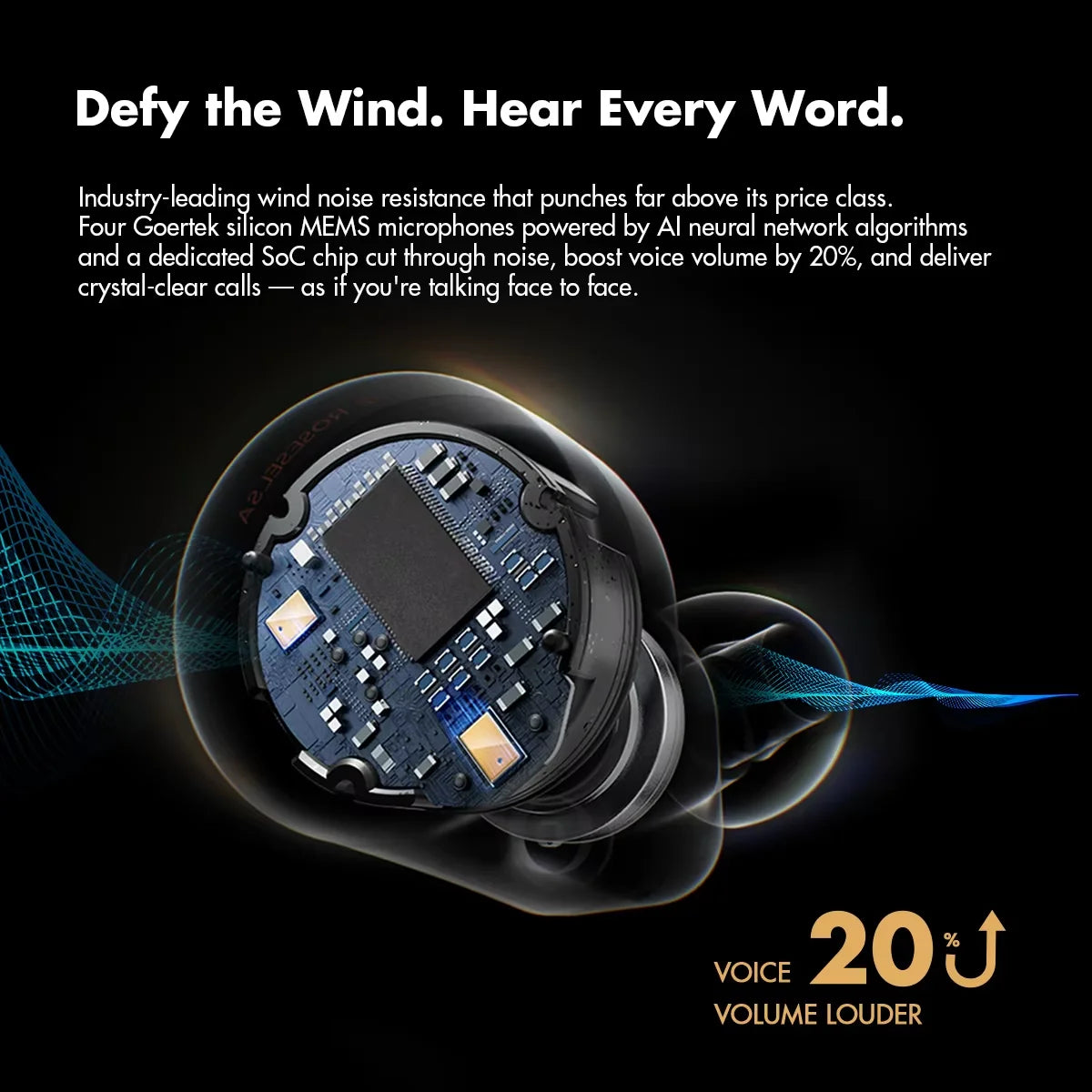 ROSESELSA Ceramics Ultra Wireless Earbuds 50dB Hybrid/ANC HiFi Earphones LHDC LDAC 4Mic AI Noise Reduction 40H Battery