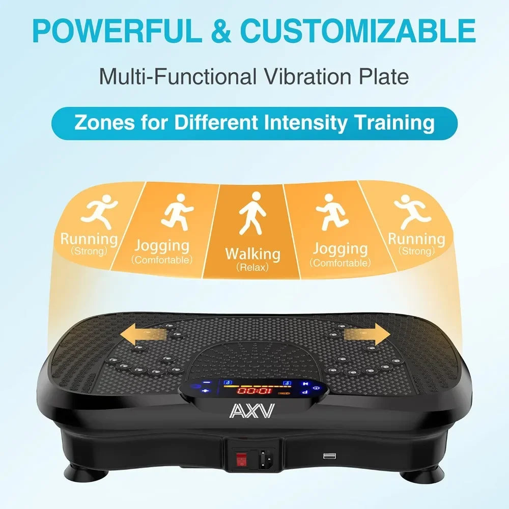 AXV Vibration Plate  Whole Body Workout Fitness Platform/Vibrating Machine Exercise Board for Weight Loss