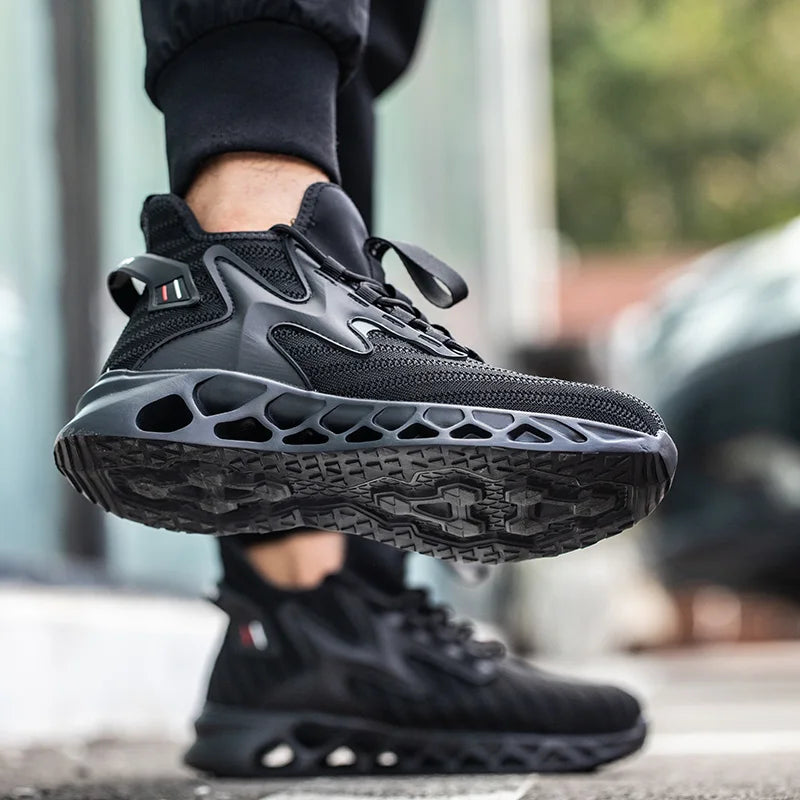 Safety Shoes Steel Toe Boots for Men Comfortable Work Shoes/Anti shock Anti-Drop Work Sneakers Protective Boots