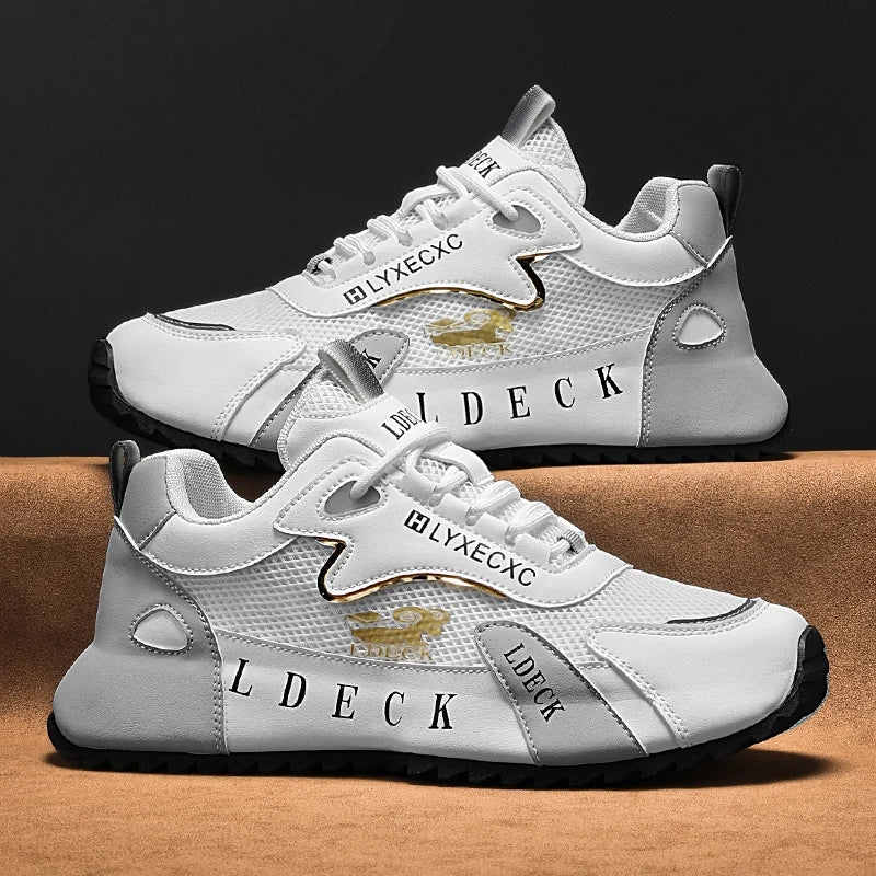 Casual sports shoes for men new style suitable for spring and summer/breathable mesh shoes versatile soft sole thick sole