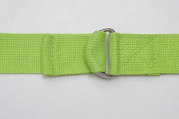 1.8mx3.8cm Yoga Strap Durable Cotton Exercise Straps/Adjustable D-Ring Buckle Gives Flexibility for Yoga Stretching