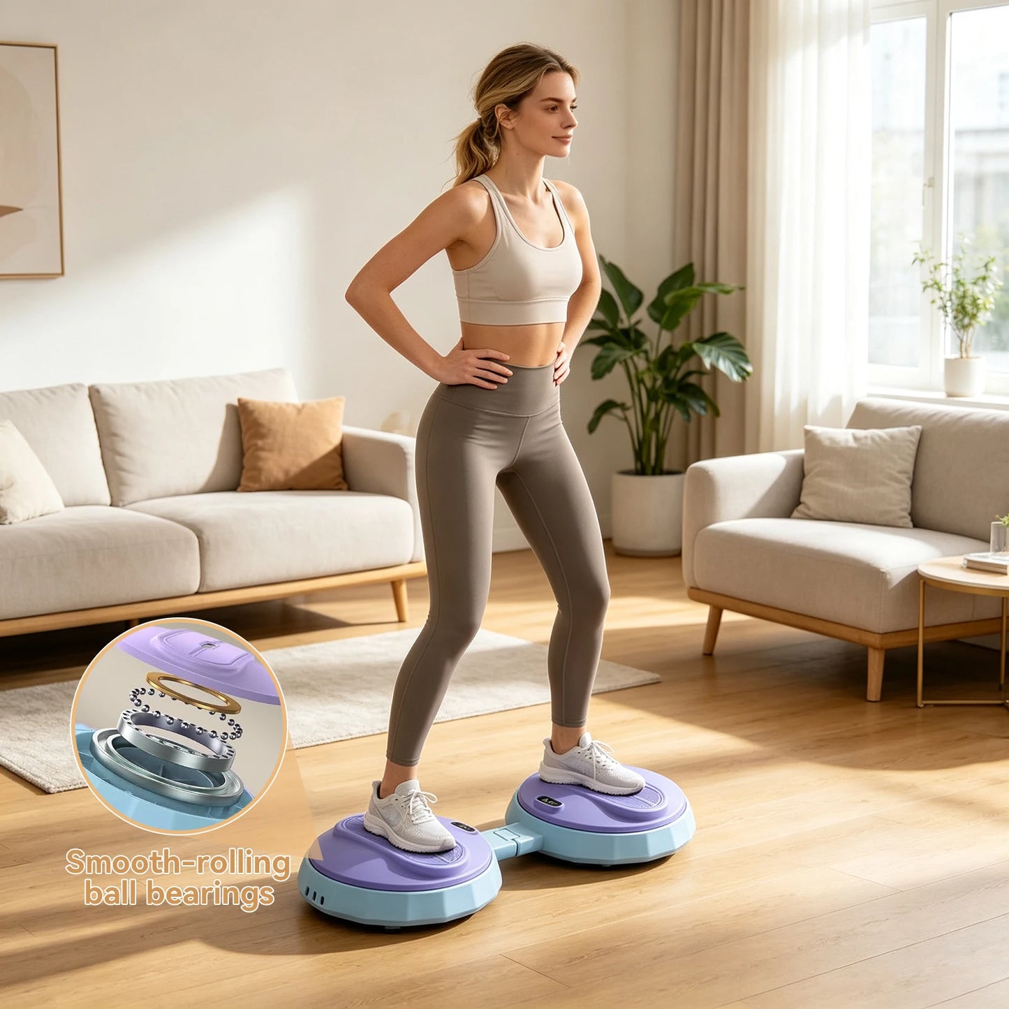 Multifunctional Waist Twisting Disc Portable Body Shaping Twist Board/for Waist & Leg Training Waist Massage Fitness Equipment Easy Storage