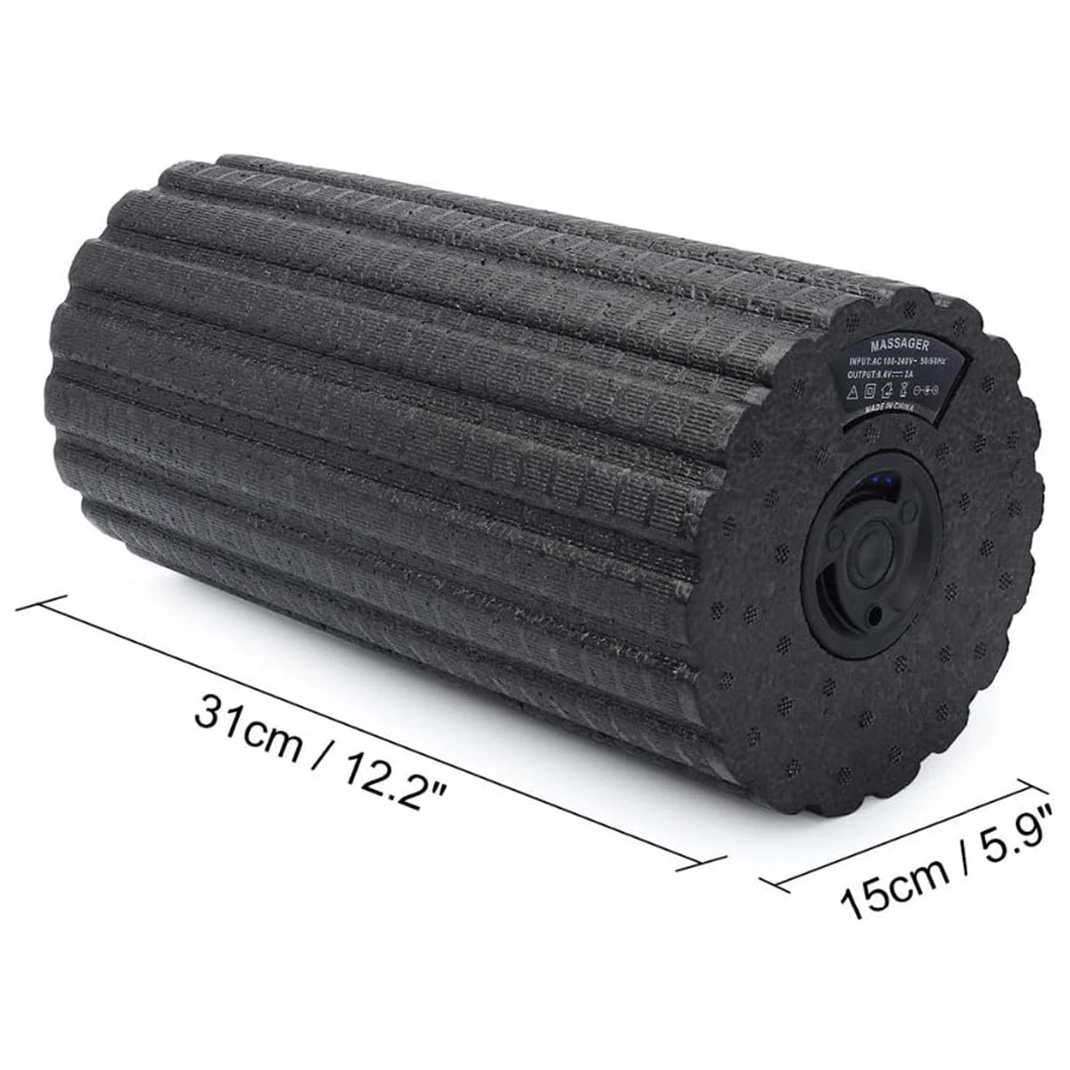 Electric 4-Speed Vibration Massage Foam Roller for Muscle Massage/Relaxation Body Slimming Yoga Column Equipment