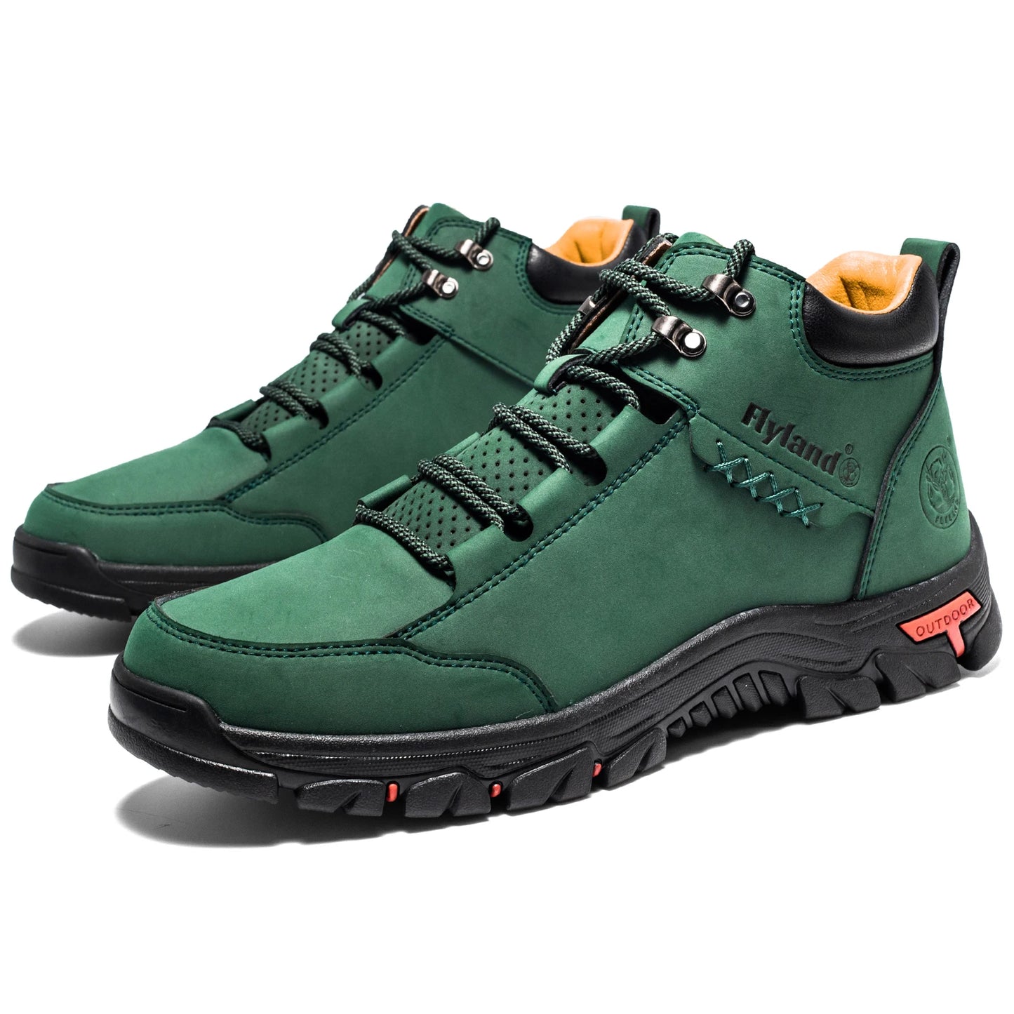 FLYLAND Men's Chukka Boots, Vintage Classical Top/Layer Cowhide Leather, Casual Work Office Shoes Daily