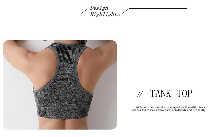 Women Sports Bras Yoga Top Vest High Shockproof Quick-drying Yoga/Gym Running Fitness Underwear Ladies Seamless Sportswear