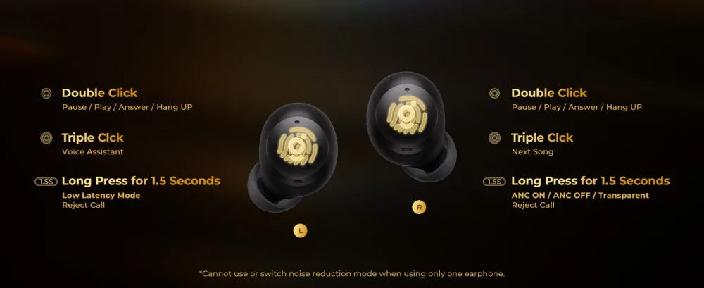 wegear Wireless Earbuds Bluetooth 5.4 in Ear Hybrid Active/Noise Cancelling Earbuds with 6 Built-in Microphones 32H Playtime