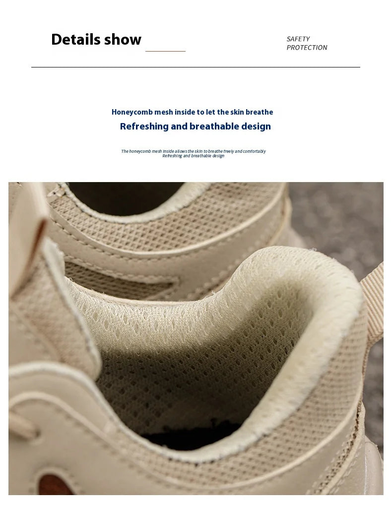 Soft Anti smashing Anti-Puncture Protective Safety Shoes For Men/Work Shoes Lightweight Breathable Work Safety Sneakers