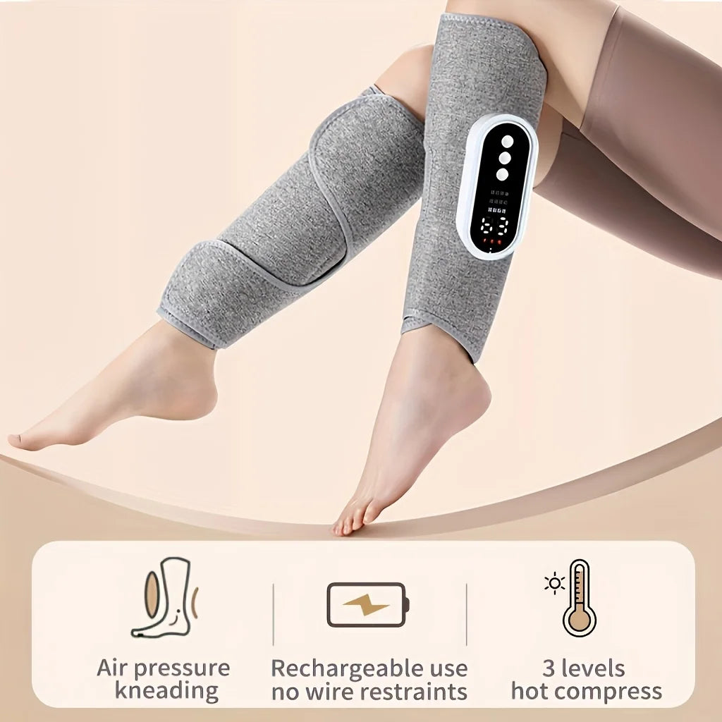 LINGTENG 2 Leg Massagers for Both Calves with Heating and Wireless Calf Massager with 3 Modes and 3 Intensity Levels