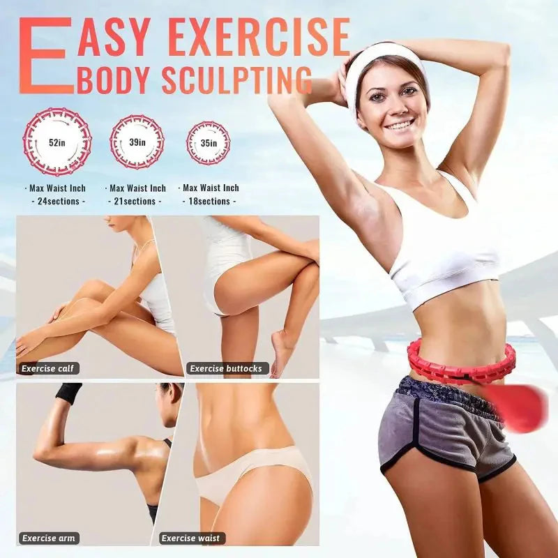 24 Section Sports Circle Portable Adjustable and Detachable/Shaping Circle Waist Easy Weight Loss and Fitness Equipment