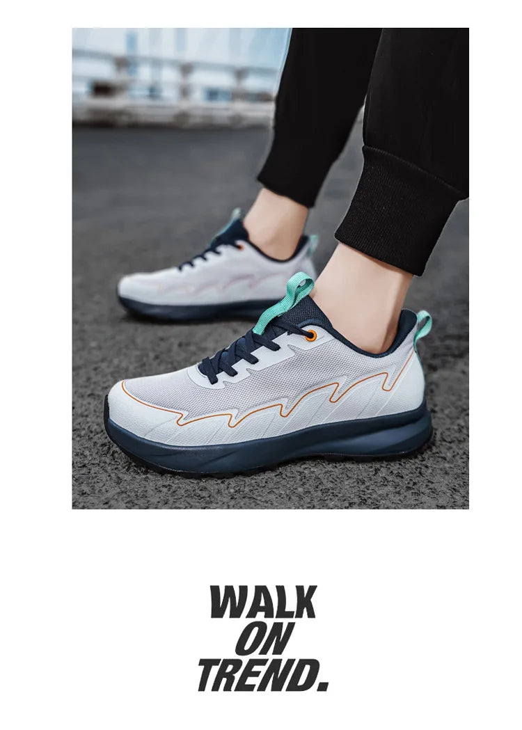 Wide Toe Running Shoes 4E Dynamic Thick Outdoor Fitness Men's Shoes/Foot Cross-Border Shoes Comfortable Breathable