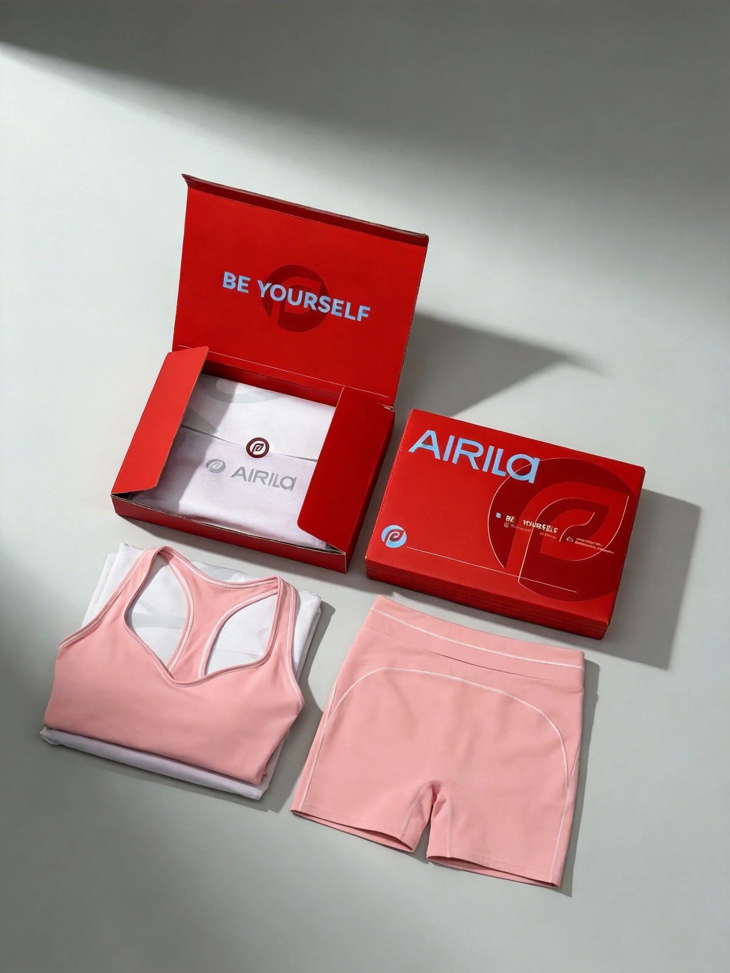 Airila 2-Piece Yoga Set, Racing Vest Yoga Shorts Outdoor Sports Shorts/Removable Pads 4-Way Stretch Fitness Shorts
