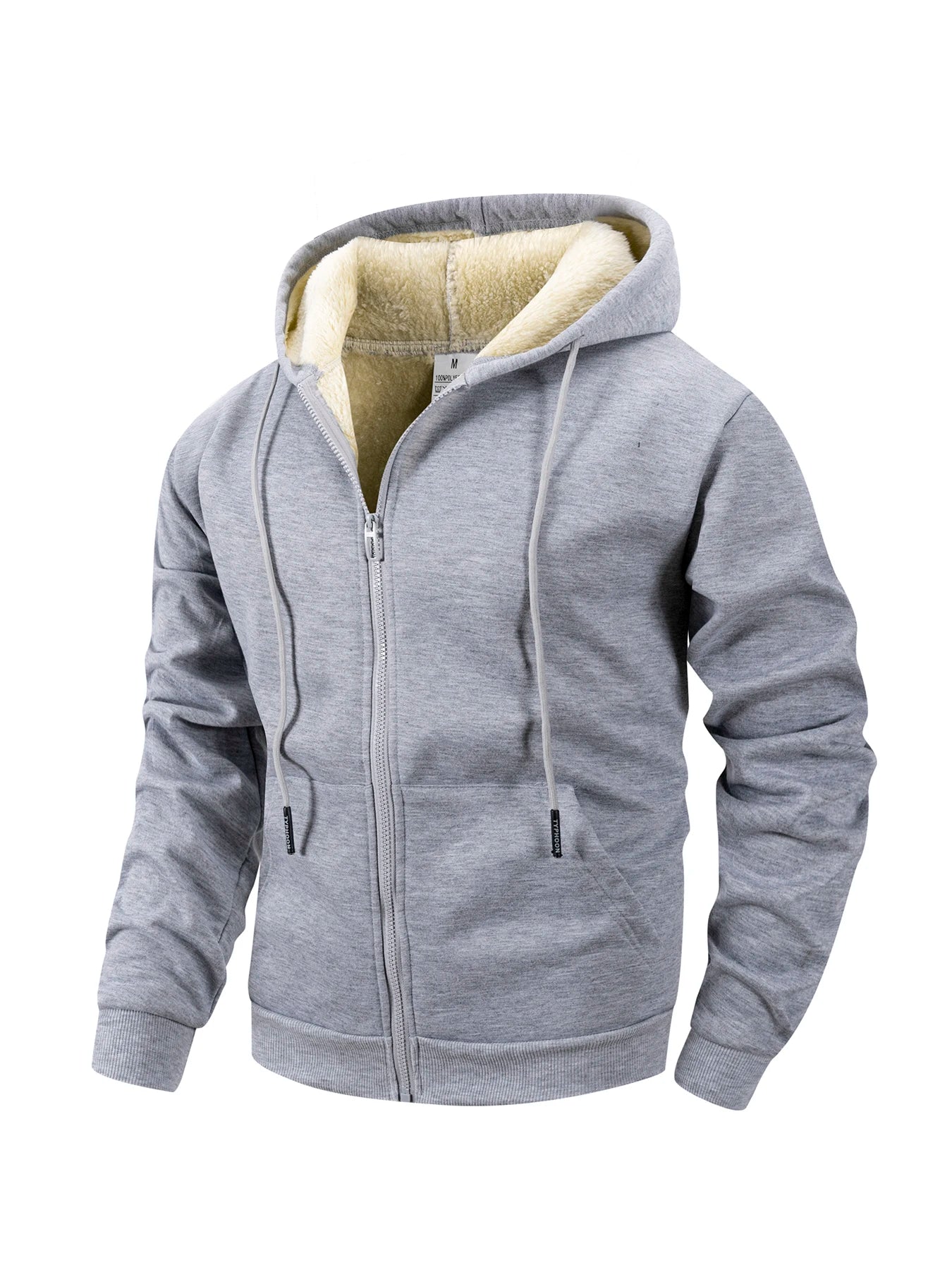 Winter Men's Zipper Jacket Fleece Warm Windproof Hoodies Heavyweight/Cardigan Casual Sports Long Sleeve Sweatshirts Hooded Coat