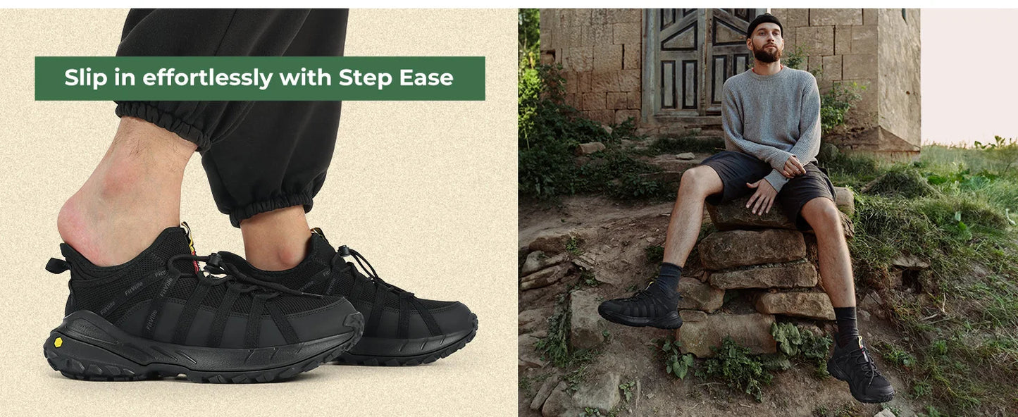 Fittington Slip-on Shoes Wide Sneakers For Men Soft Men's Running Shoe/Slip Resistant Hiking Walking Shoes With Arch Support