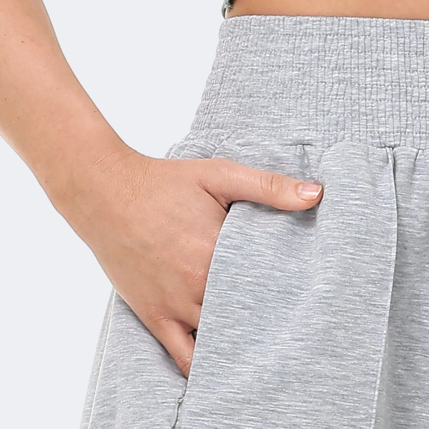 THE GYM PEOPLE Women's High Waist Sweat Shorts Ultra Soft/Stretchy Lounge Running Athletic Shorts with Zipper Pockets