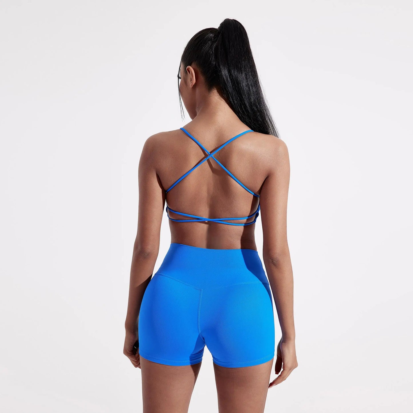 Solid Color Gym Yoga Underwear Women Cross Back Straps/Fitness Bra High Strength Tight Sport Top Comprehensive With Chest Pad