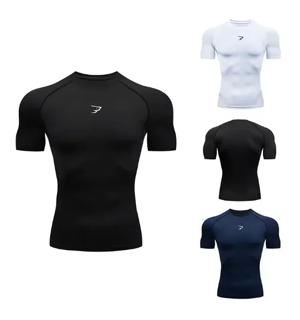 Men Short Sleeve Compression T-Shirt Running Gym/Fitness Sport Tees Male Jogging Athletic Sport Tops
