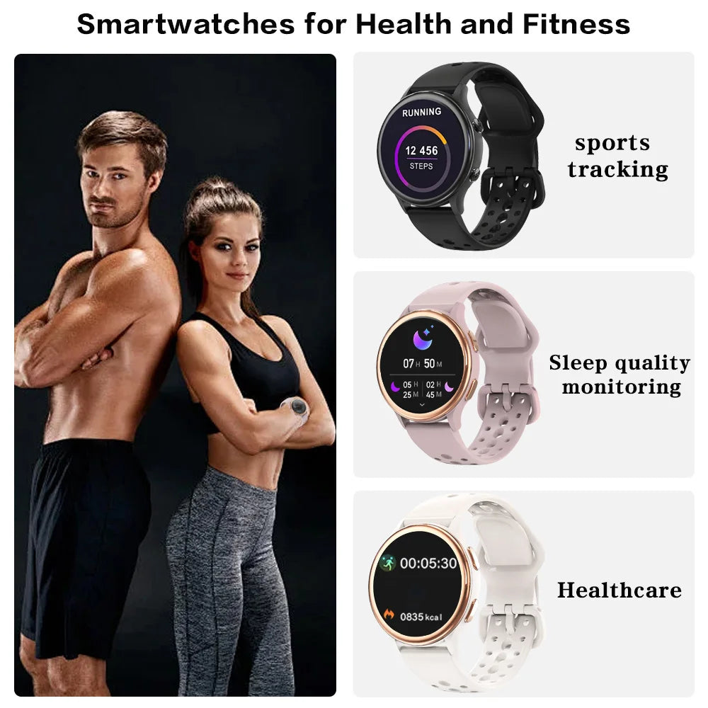 Smart Watches for Women [400+Watch Faces/Calls/Female Health/1.27" Fitness Tracker Smartwatch for iPhone ＆ Android,