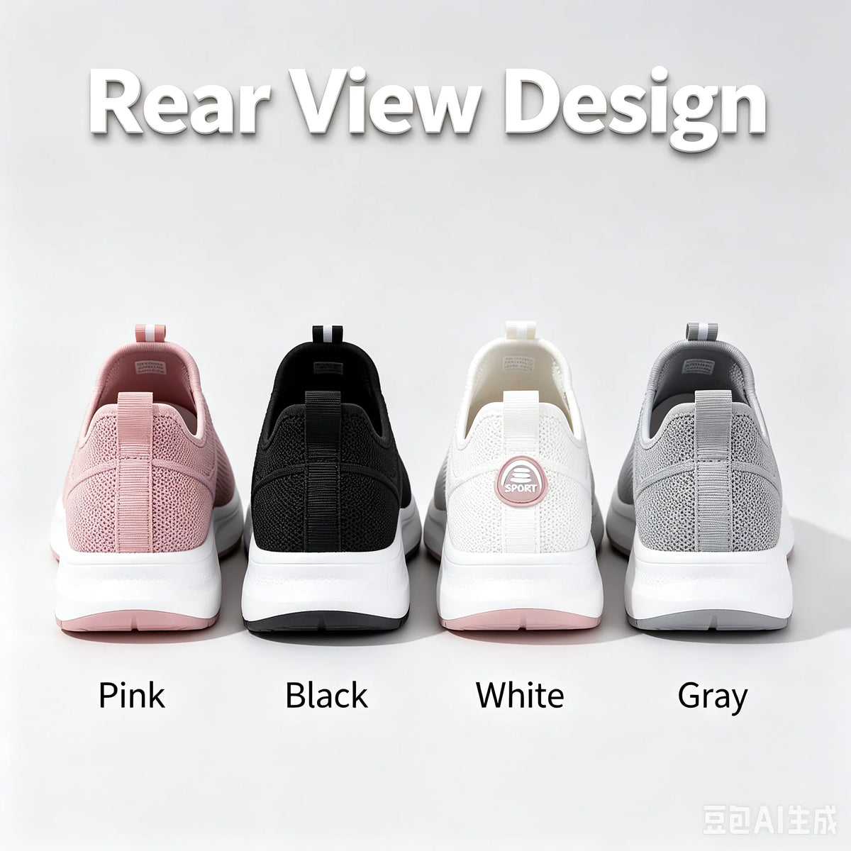 New Women Slip On Walking Sneakers Breathable Flying Knit Mesh/Casual Loafers Lightweight Cushion Platform Non Slip Sneakers