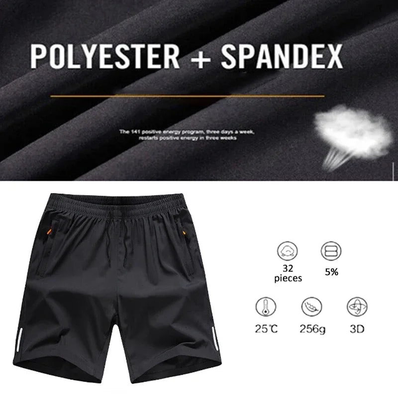 Ice Shorts Breathable Cool Comfortable Silk Running Sports 5 Inches/Men Loose-Fit Summer Gym Lightweight Basketball Shorts