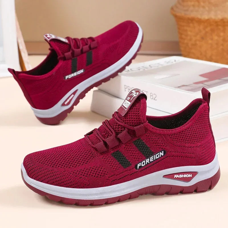 Spring Fashion Women's Shoes High quality Anti slip and Wear resistant/Sports Shoes Mesh Breathable Walking Shoes Designer