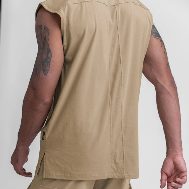Men's Summer Casual Tank Top Gym Fitness Quick Dry Running/Sleeveless Shirt Sports Vest Undershirt Male Bodybuilding Clothing