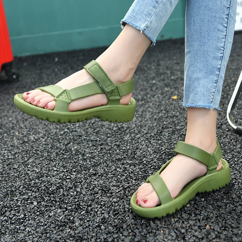 Women's Sandals Fashion Trend Anti-slip Wear-resistant Lightweight/EVA Flat Sandals for Women Outdoor Beach Shoes for Women