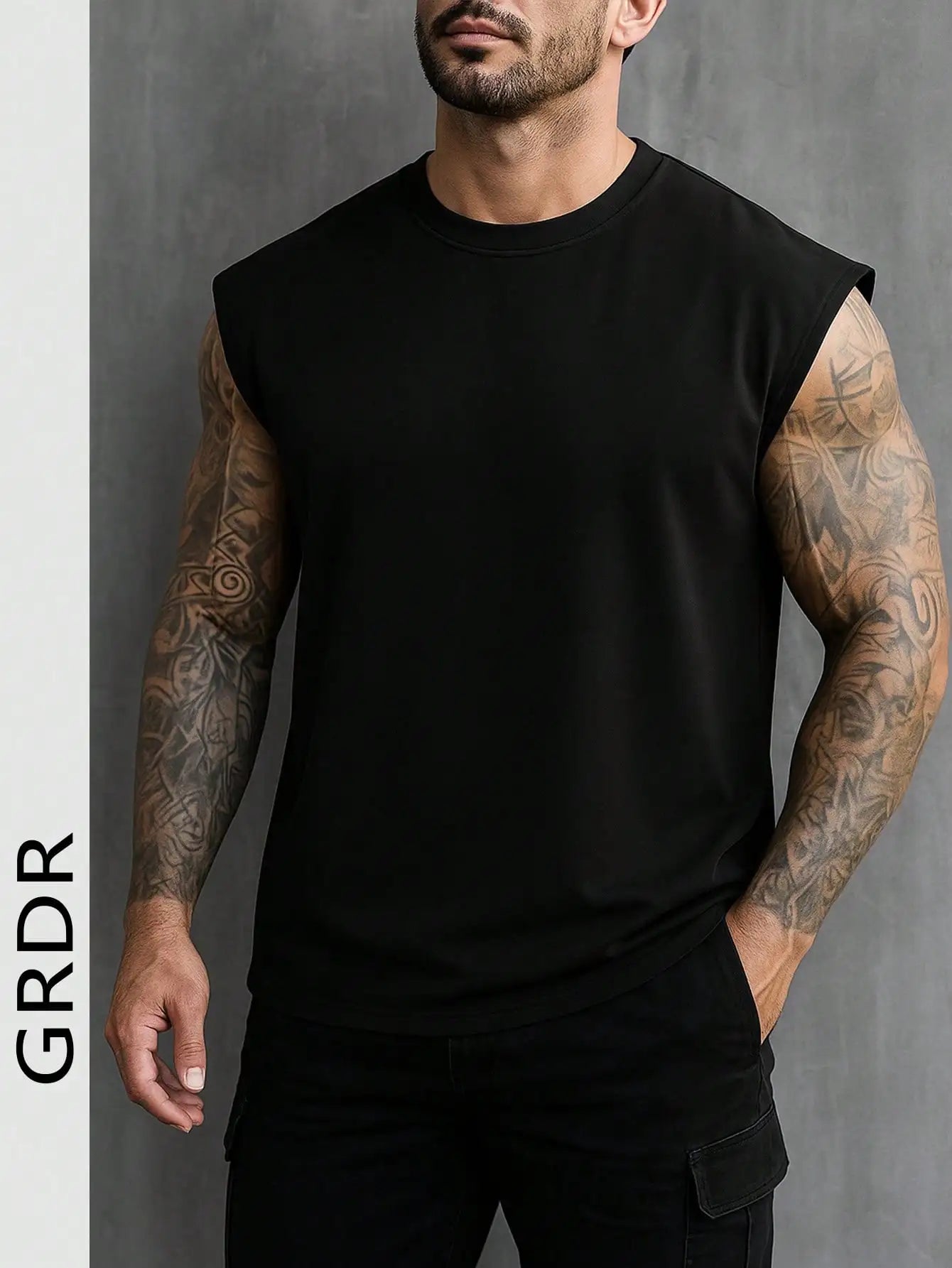 Men's White Sleeveless T-Shirt Tank Top Casual Loose Fit O-Neck/Basic Vest Summer Gym Workout Streetwear Tops