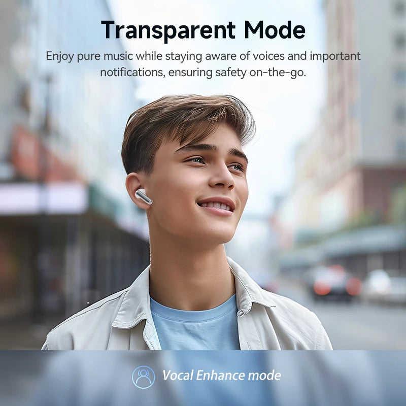QCY Melobuds N50 ANC Bluetooth 5.4 Wireless Earphones Active Noise Cancellation/6 Mics Clear Call Earbuds Multipoint Connection