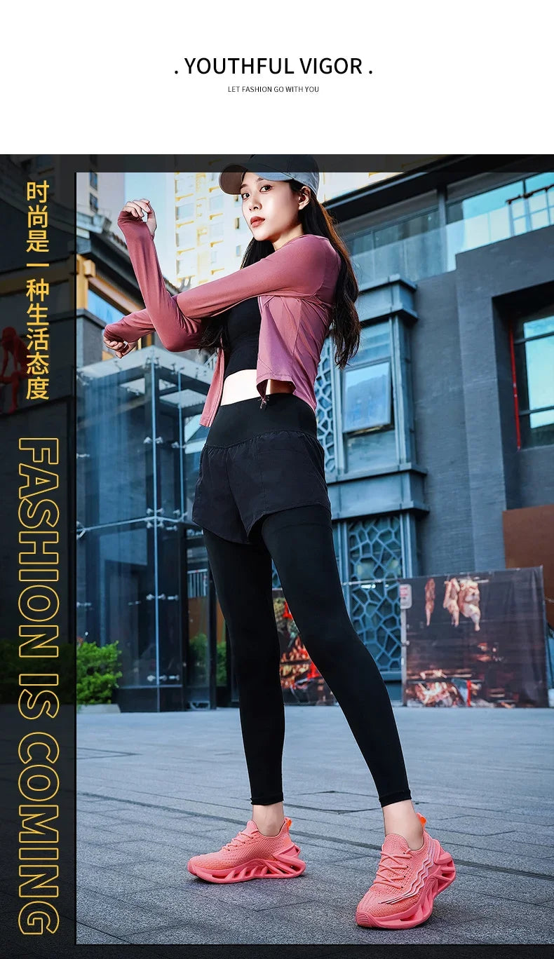 YRZL Sneakers Women Running Shoes Breathable Mesh Comfortable/Athletic Sneakers for Men Non Slip Sports Shoes for Woman