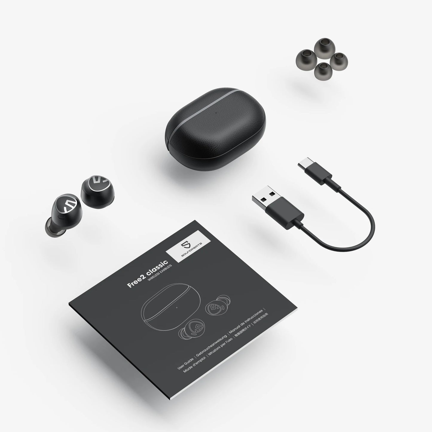 Soundpeats Free2 Classic True Wireless Earphones Bluetooth V5.1 Headphones/Smart Touch Control TWS Earbuds IPX5 30H Playtime