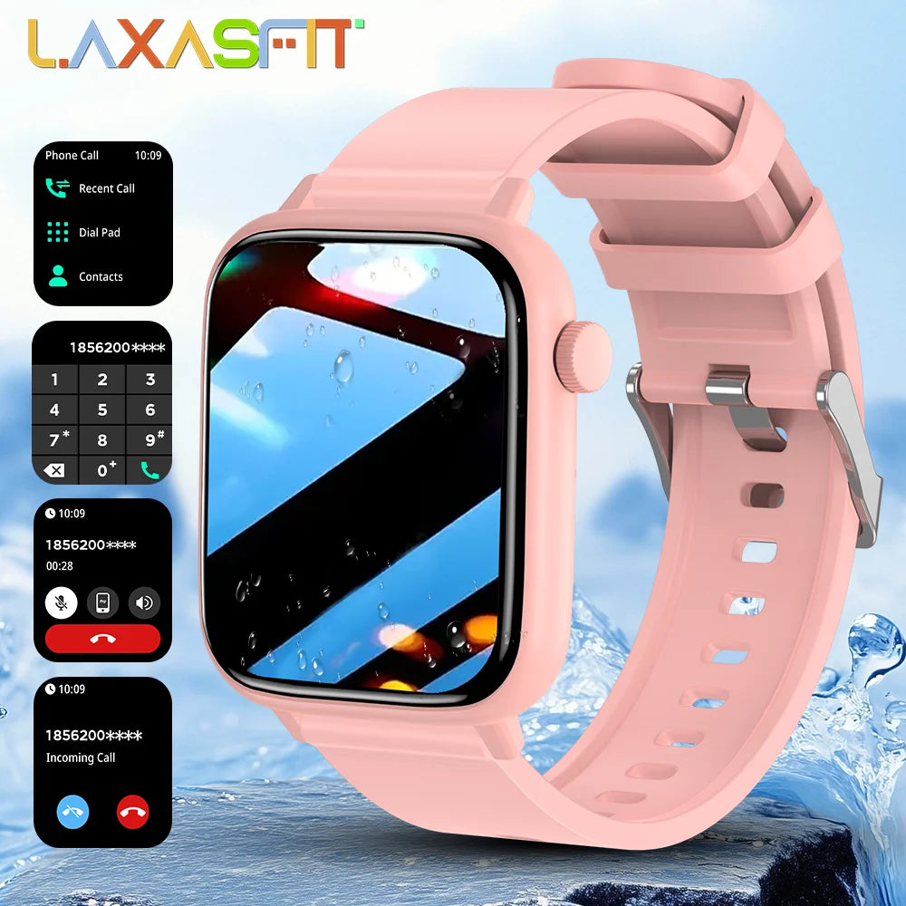 LAXASFIT New Smart Watch Bluetooth Call 24/7 Heart Rate Monitor/IP68 Waterproof 100+ Sport Mode Smartwatch for Men Women