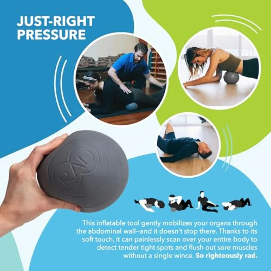 RAD Centre Soft Yoga Deep Tissue Massage Ball for Myofascial/Release Therapy Ideal for Abdominal Psoas Neck and Stomach Areas