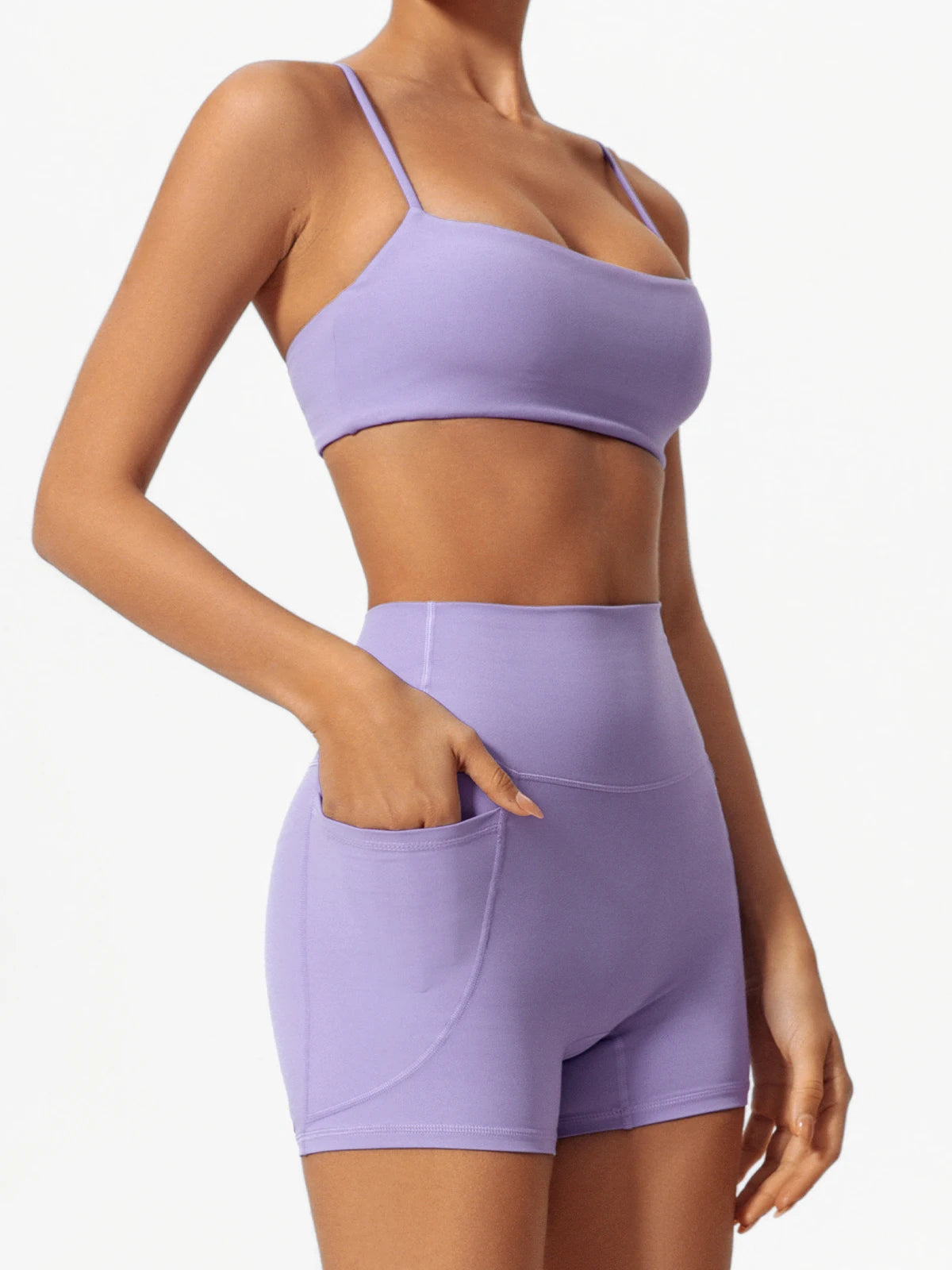 Hearuisavy Women Summer High Waist Shorts with Pockets/Quick Dry Yoga Cycling Gym Workout Sports Bottoms