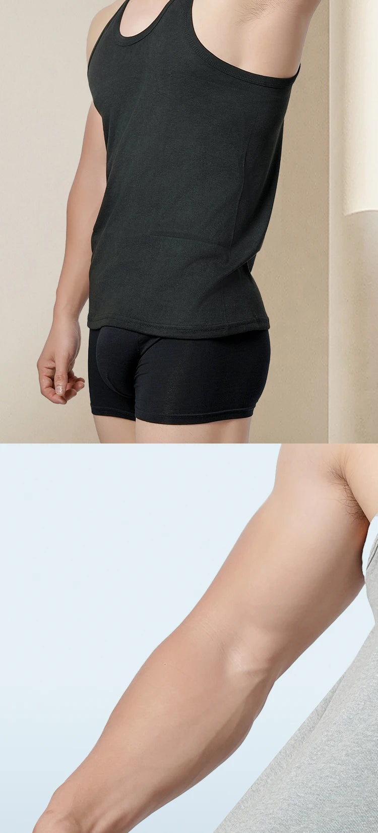 3pcs Pure Cotton Men Four Seasons Vest Simple Fit/Sports Fitness T-shirt Middle-aged Casual Sleeveless Tops L-4XL