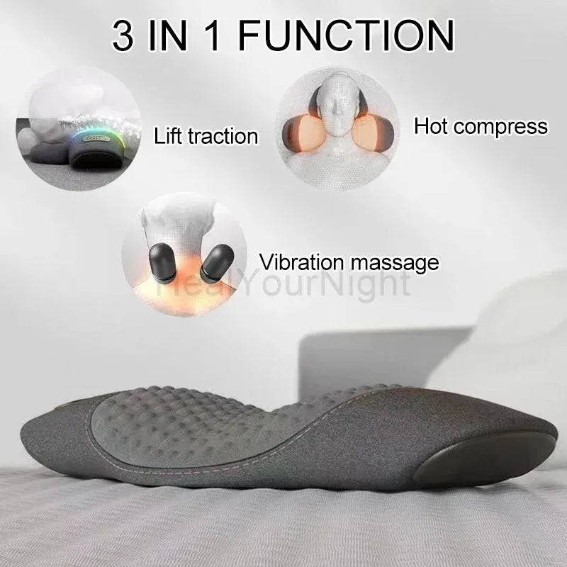 Okayso Waist Pillow Back Massage Protection Pad Lying Flat Waist Relief/Waist Support Heating Vibrating Back Massager