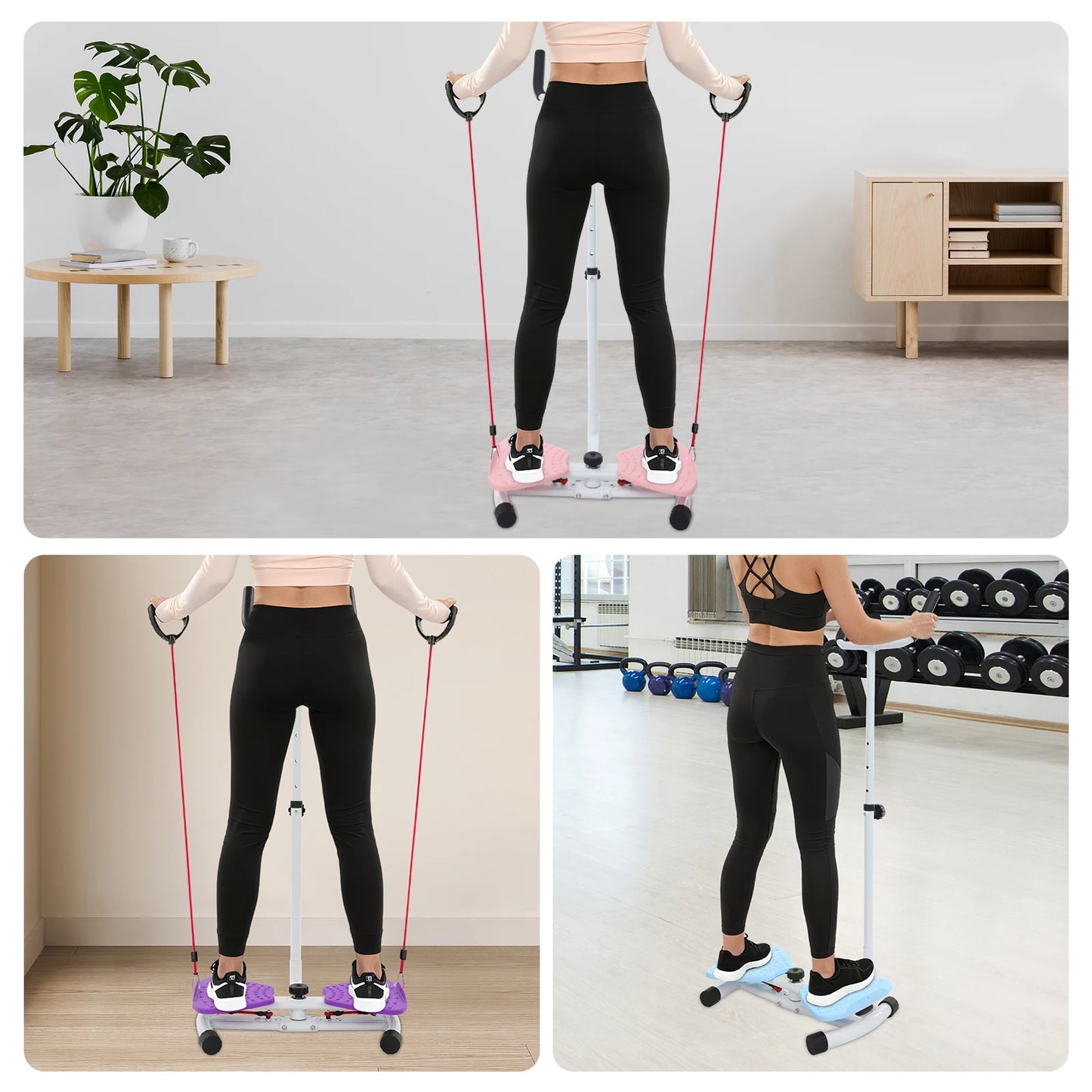 Waist Twisting Fitness Tool Waist Twister Board Ab Twist Board/Home Gym Exercise Twist Board with Handrail